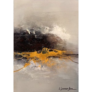 L'passo Benjamin, 12 x 18 Inch, Acrylic on Canvas, Abstract Paintings, AC-LPB-044 L'passo Benjamin, 12 x 18 Inch, Acrylic on Canvas, Abstract Paintings, AC-LPB-044